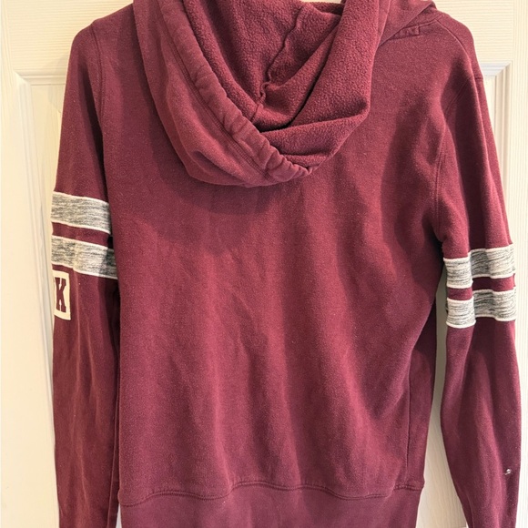 PINK Victoria's Secret Burgundy Hoodie Sweater - Picture 3 of 3